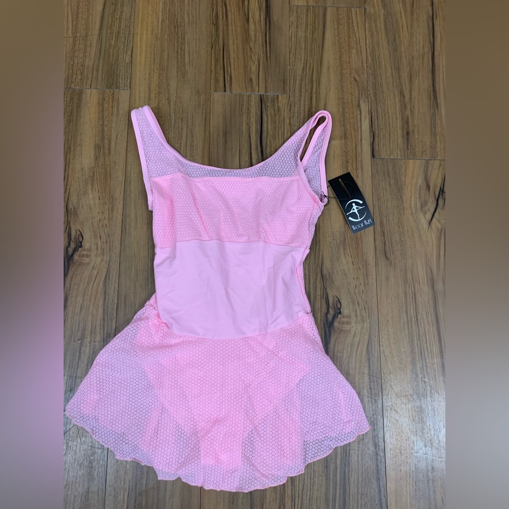 pink wear moi leotard with skirt